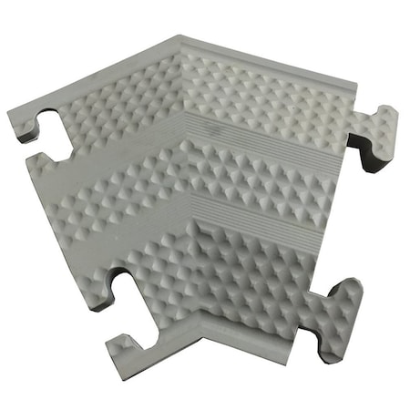 Electriduct Cable Protector 45 Deg Right Turn, 1 Channel, Rubber, Gray DO-ED-SM-T-RT-GY